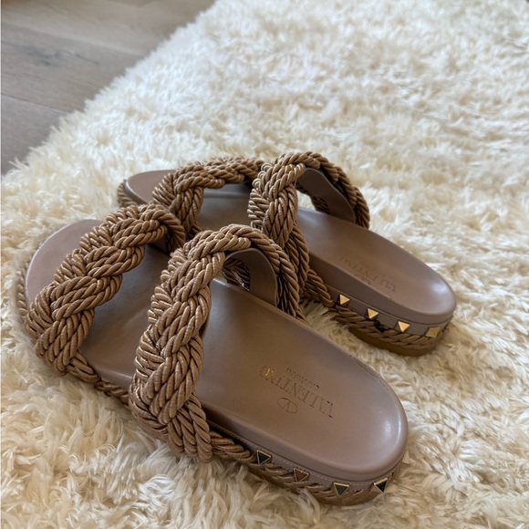 Valentino Rockstud Rope Sandals size 38 - Orig. $1090 - Picture 5 of 10